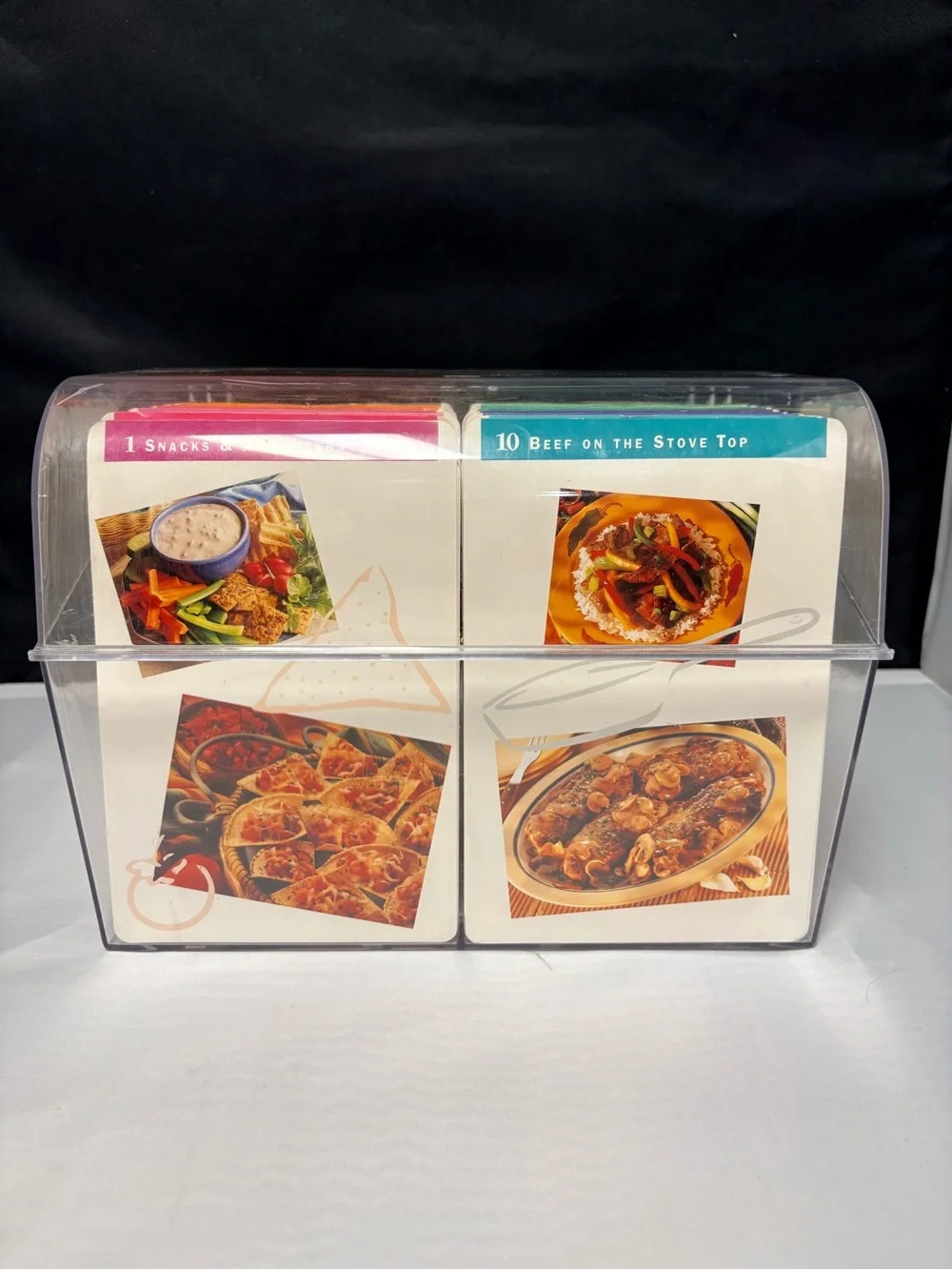 Lot Recipe Cards Easy Everyday Cooking 19 Sections Step By Step w/Case read